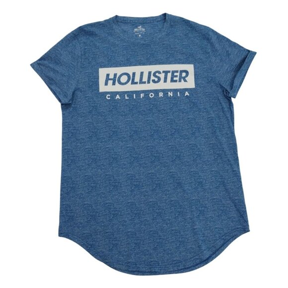 Hollister California Blue Crew Neck Short Sleeve Logo T-Shirt L, NWT. - Picture 1 of 6